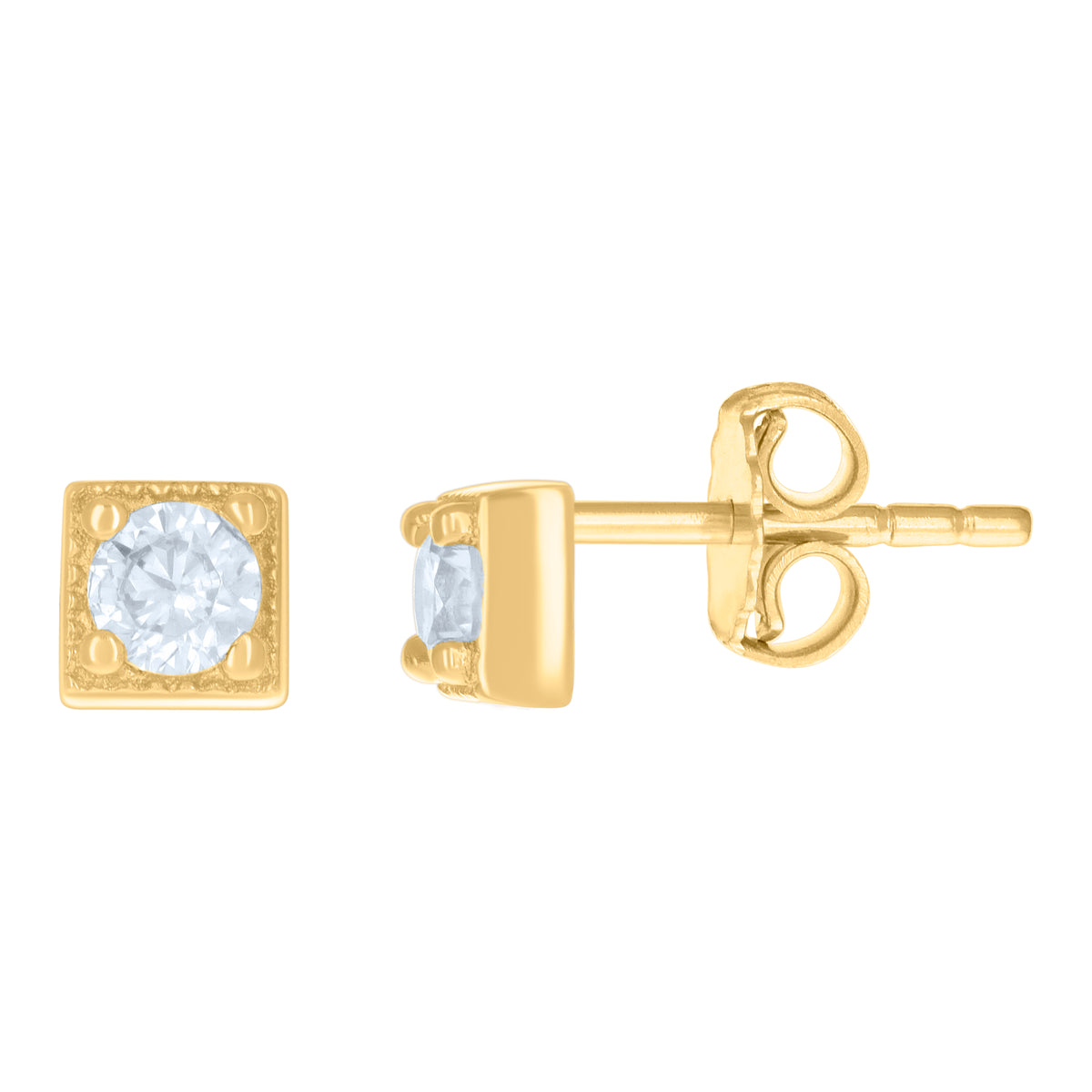 14K Gold Cubic Zirconia Earring