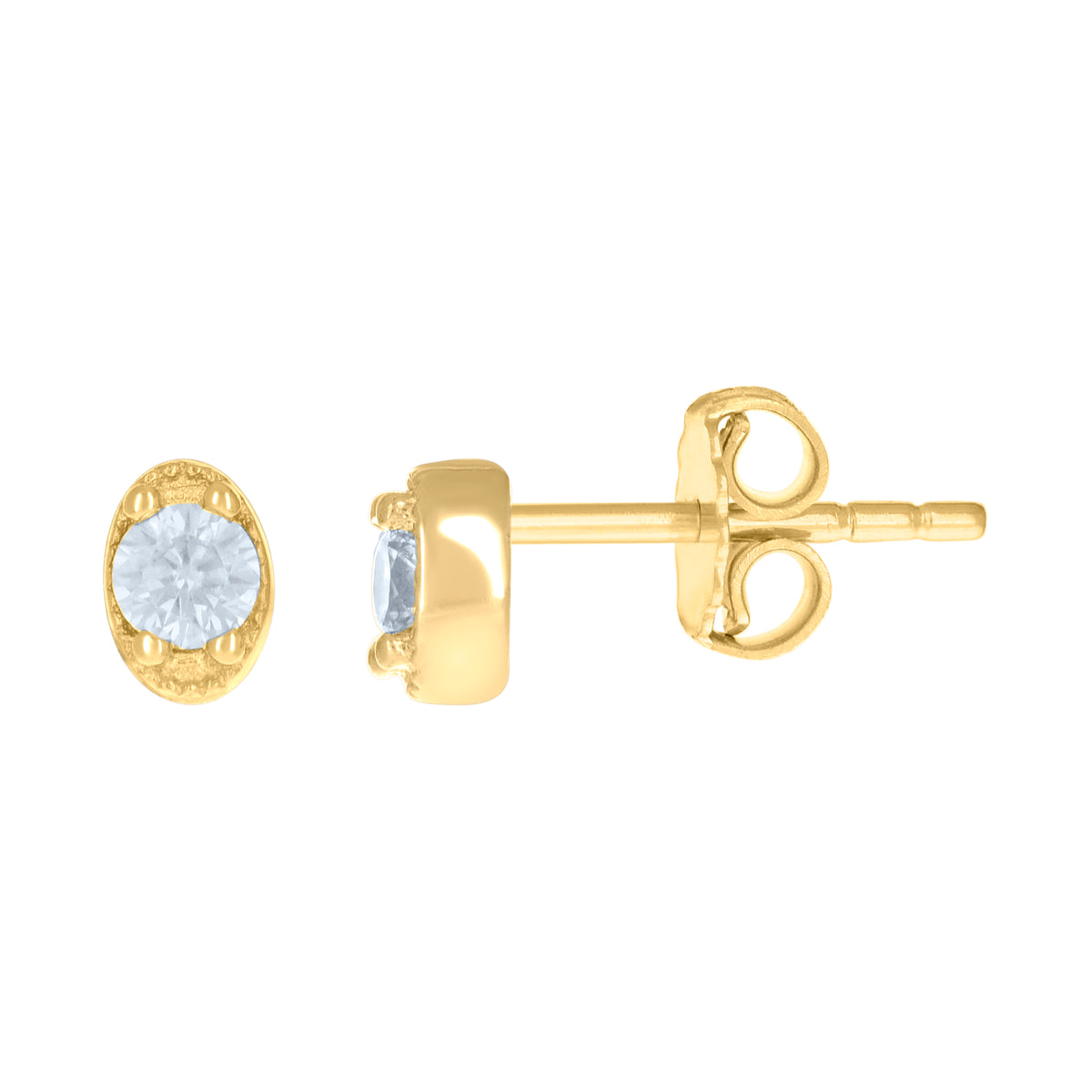 14K Gold Cubic Zirconia Earring