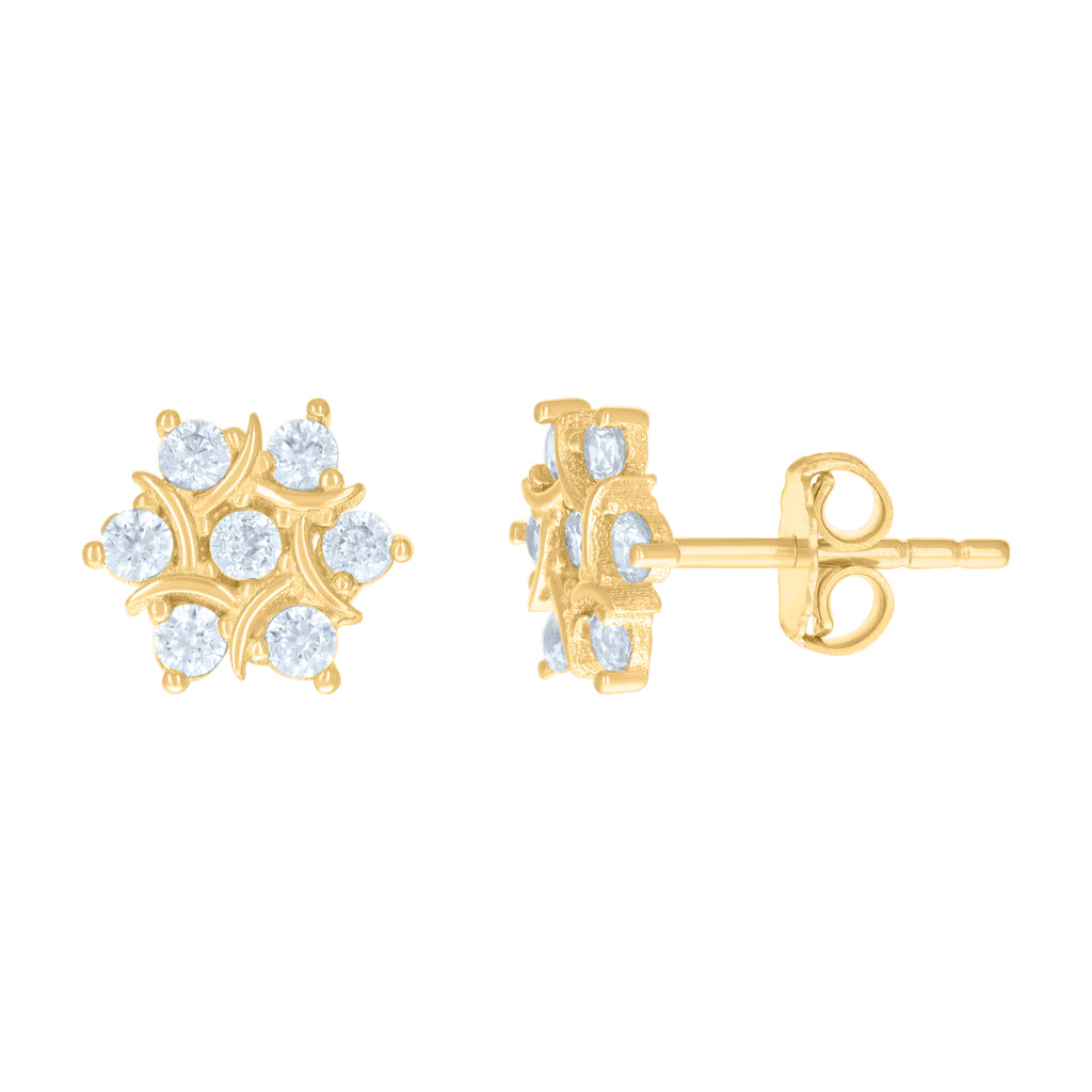 14K Gold Cubic Zirconia Earring