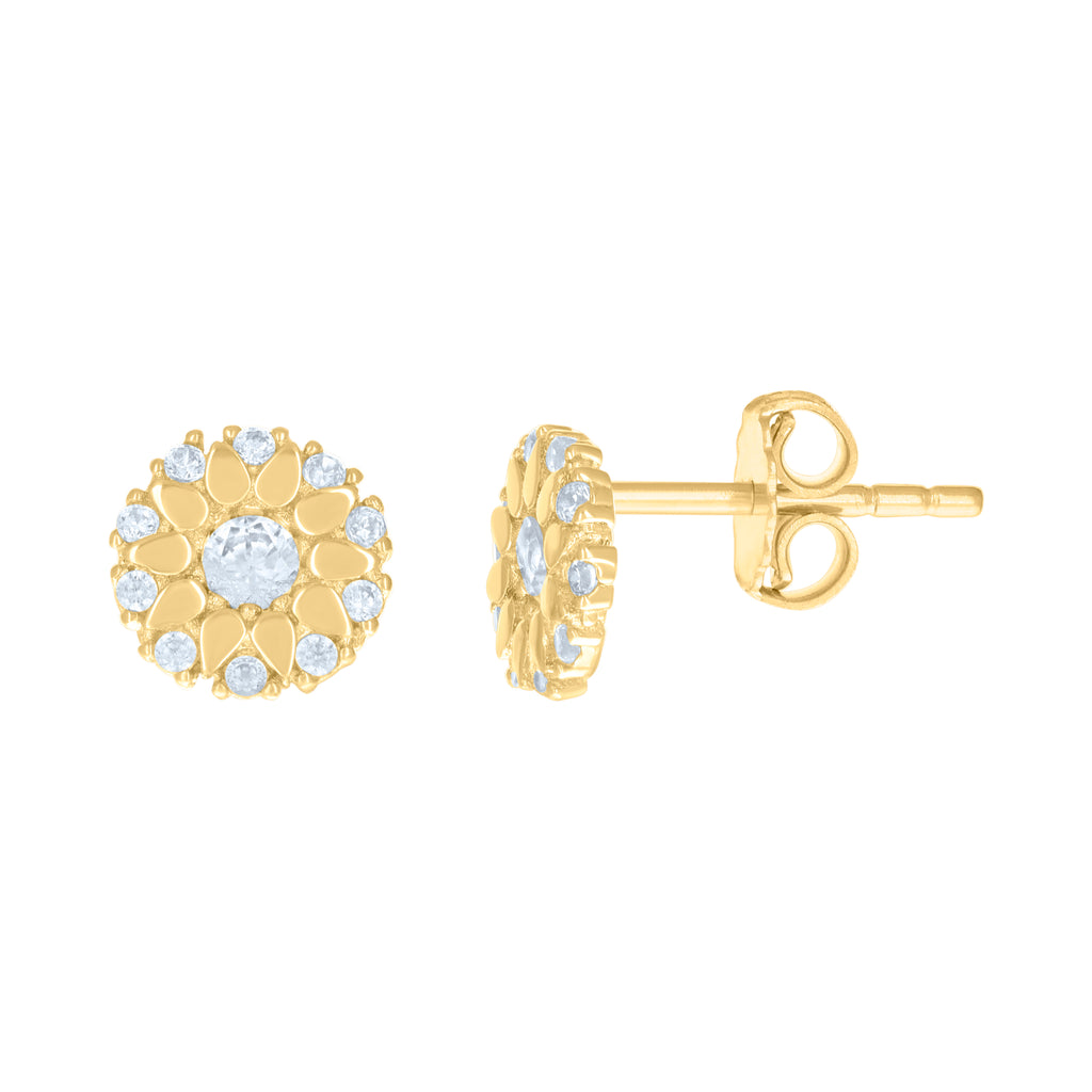 14K Gold Cubic Zirconia Earring