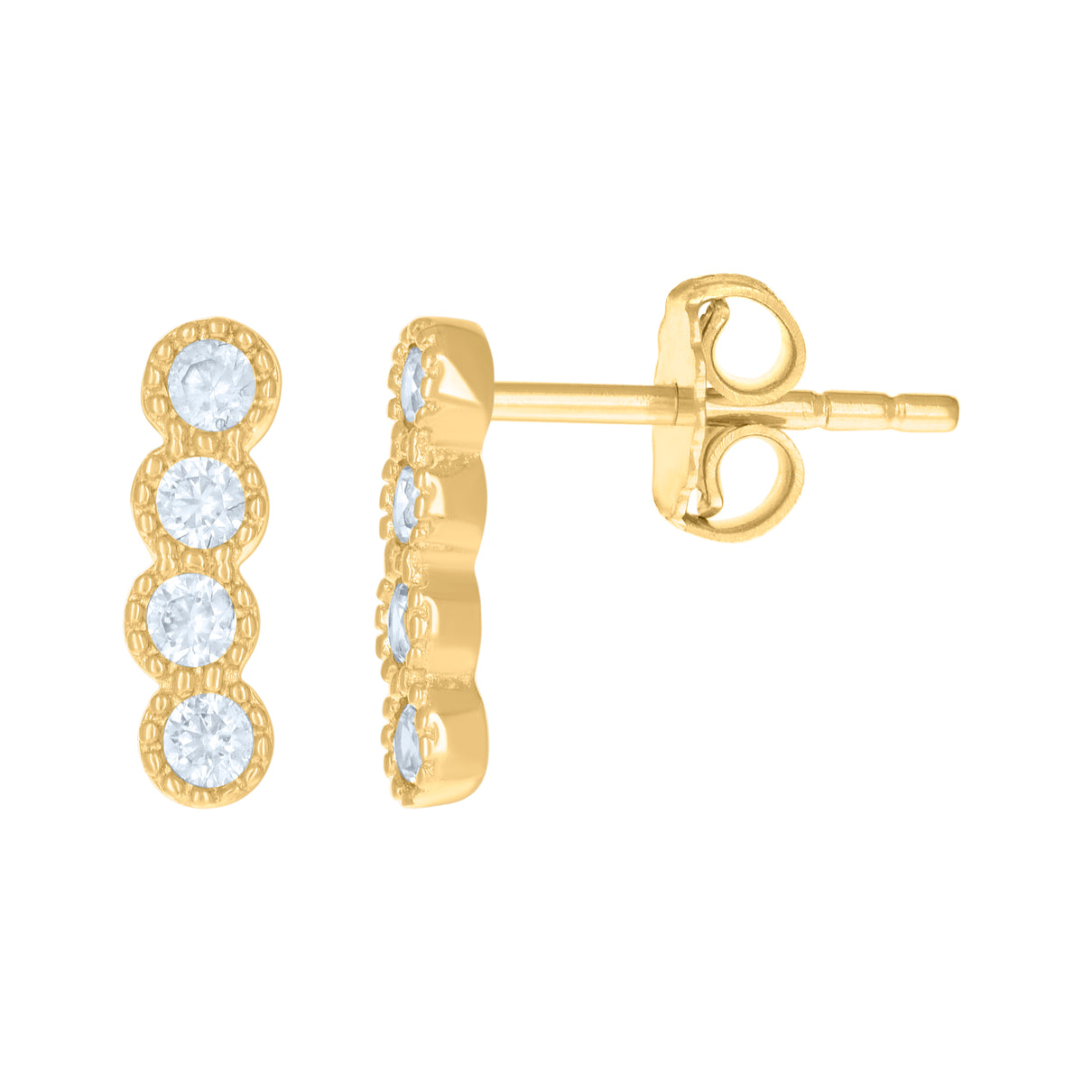 14K Gold Cubic Zirconia Earring
