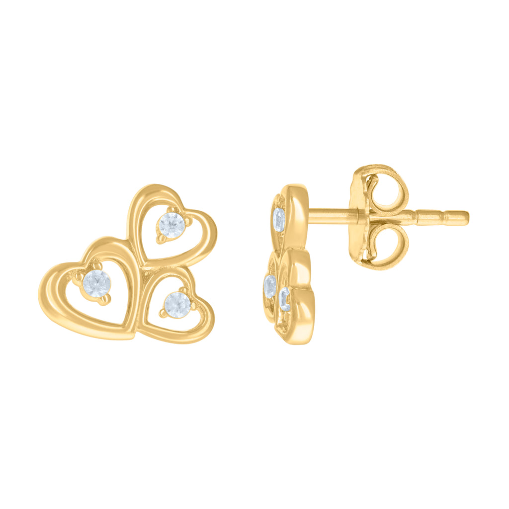14K Gold Cubic Zirconia Earring