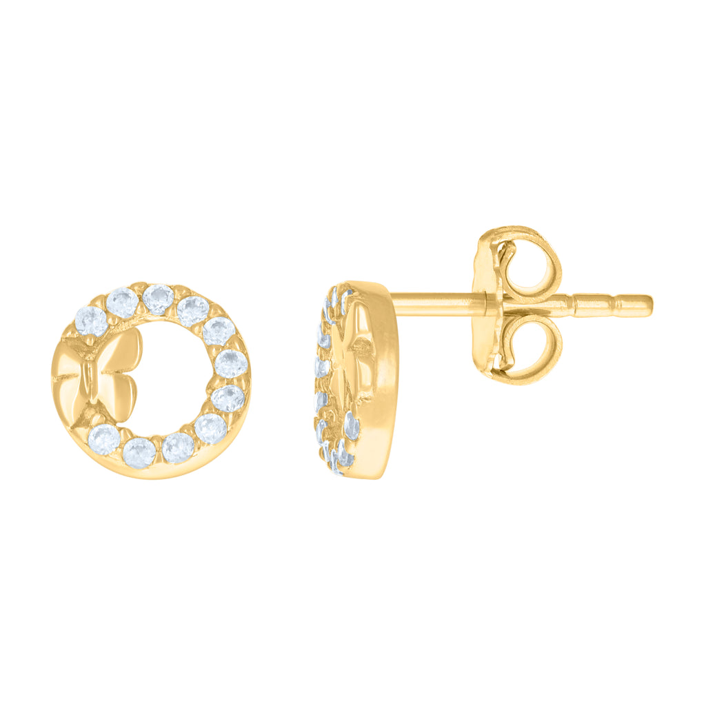14K Gold Cubic Zirconia Earring