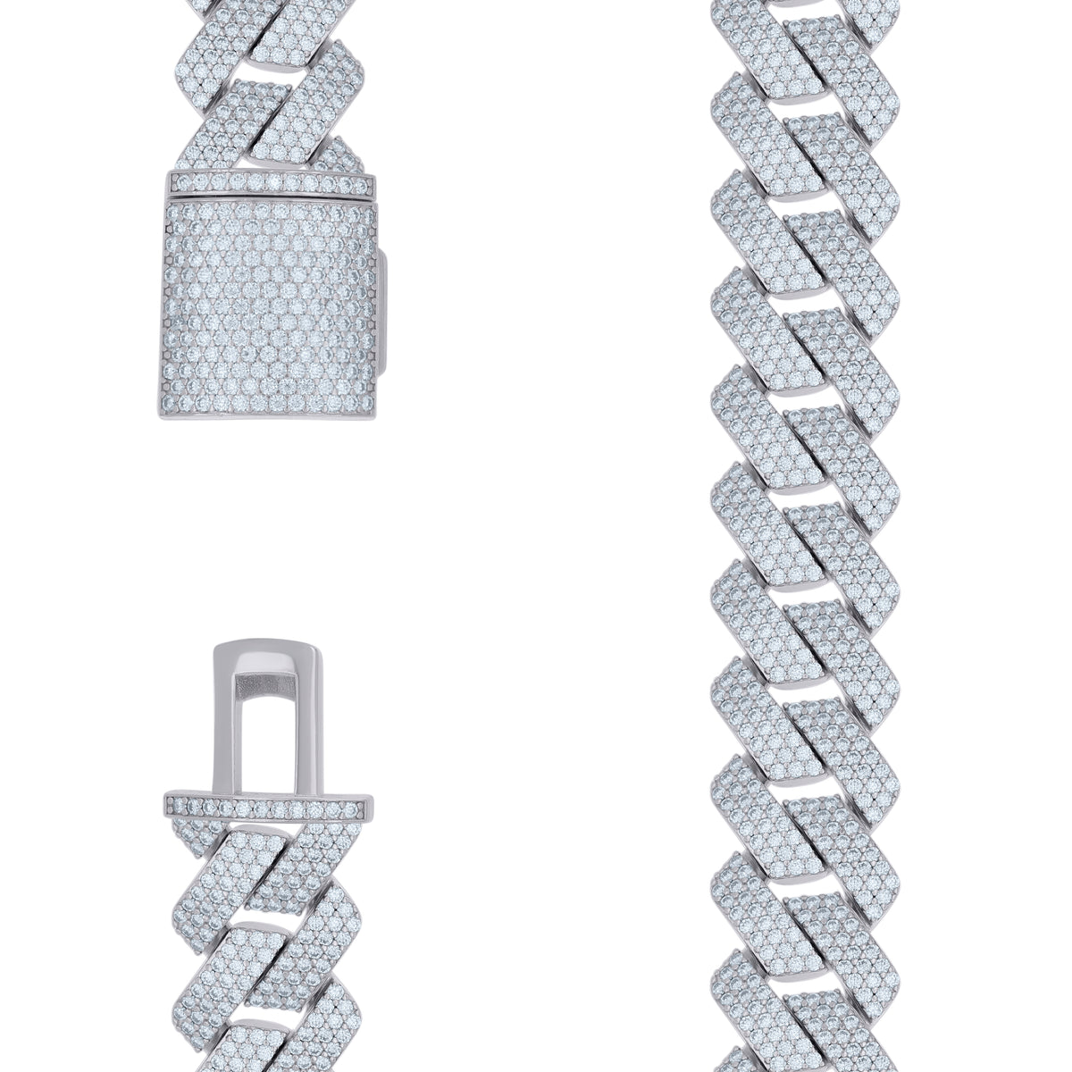 925 Sterling Silver Moissanite Miami Cuban Chain 22mm