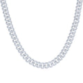 925 Sterling Silver 19.31ct Moissanite Miami Cuban Chain 10mm 20 Inches