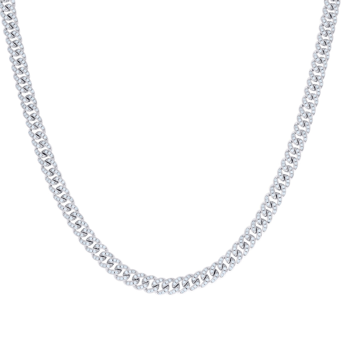 925 Sterling Silver Moissanite Miami Cuban Chain 6mm