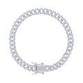 925 Sterling Silver 2.70ct Moissanite Miami Cuban Chain Bracelet 6mm 7 Inches