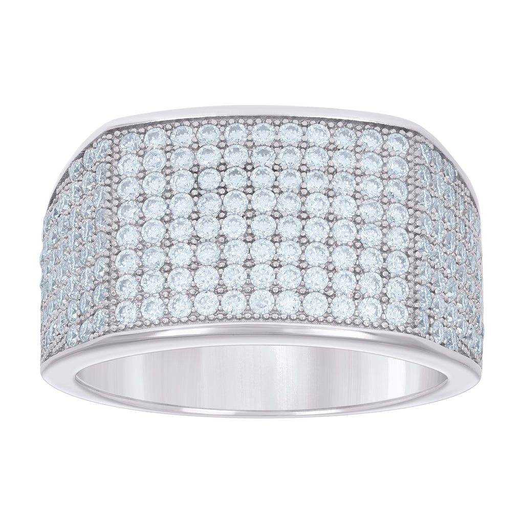 925 Sterling Silver Mens 1.90ct Moissanite Fashion Ring Size 8