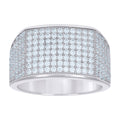 925 Sterling Silver Mens 1.90ct Moissanite Fashion Ring Size 8