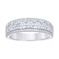 925 Sterling Silver Womens 0.81ct Moissanite Fashion Wedding Band Ring Size 10