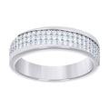 925 Sterling Silver Womens 0.60ct Moissanite Fashion Wedding Band Ring Size 9