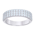 925 Sterling Silver Womens 1.32ct Moissanite Fashion Wedding Band Ring