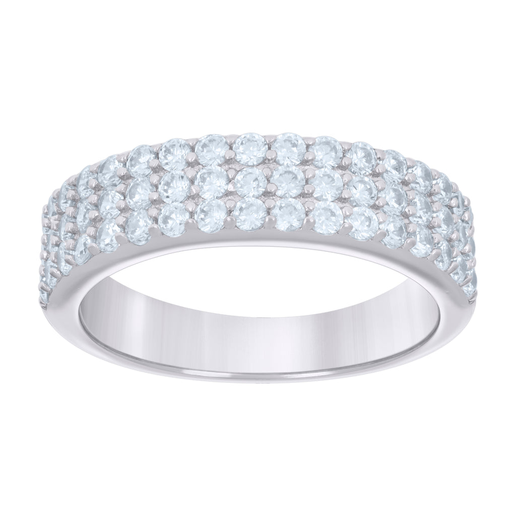 925 Sterling Silver Womens 1.32ct Moissanite Fashion Wedding Band Ring Size 6