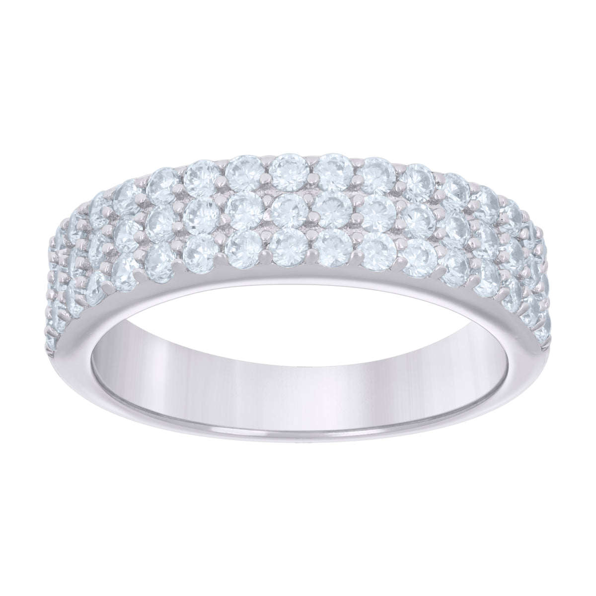 925 Sterling Silver Womens 1.32ct Moissanite Fashion Wedding Band Ring Size 6