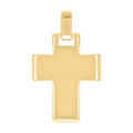 925 Sterling Silver Yellow-tone Unisex Without CZ Cross Religious Charm Pendant
