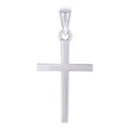 925 Sterling Silver Unisex Without CZ Cross Religious Charm Pendant