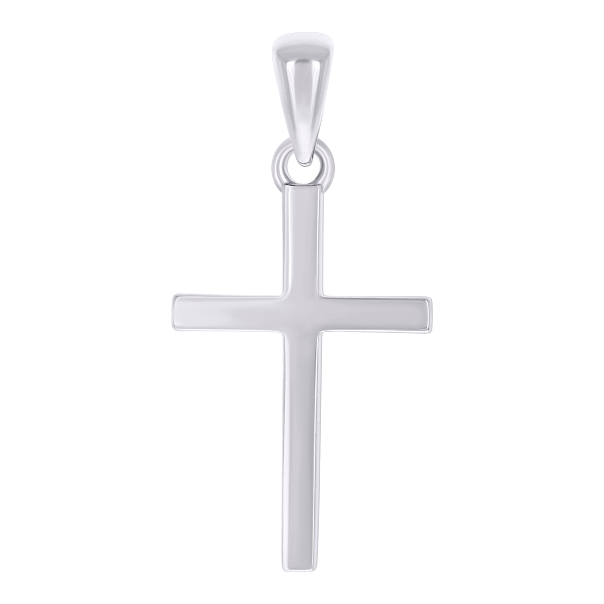 925 Sterling Silver Unisex Without CZ Cross Religious Charm Pendant