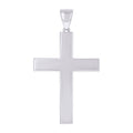 925 Sterling Silver Unisex Without CZ Cross Religious Charm Pendant