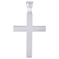 925 Sterling Silver Unisex Without CZ Cross Religious Charm Pendant