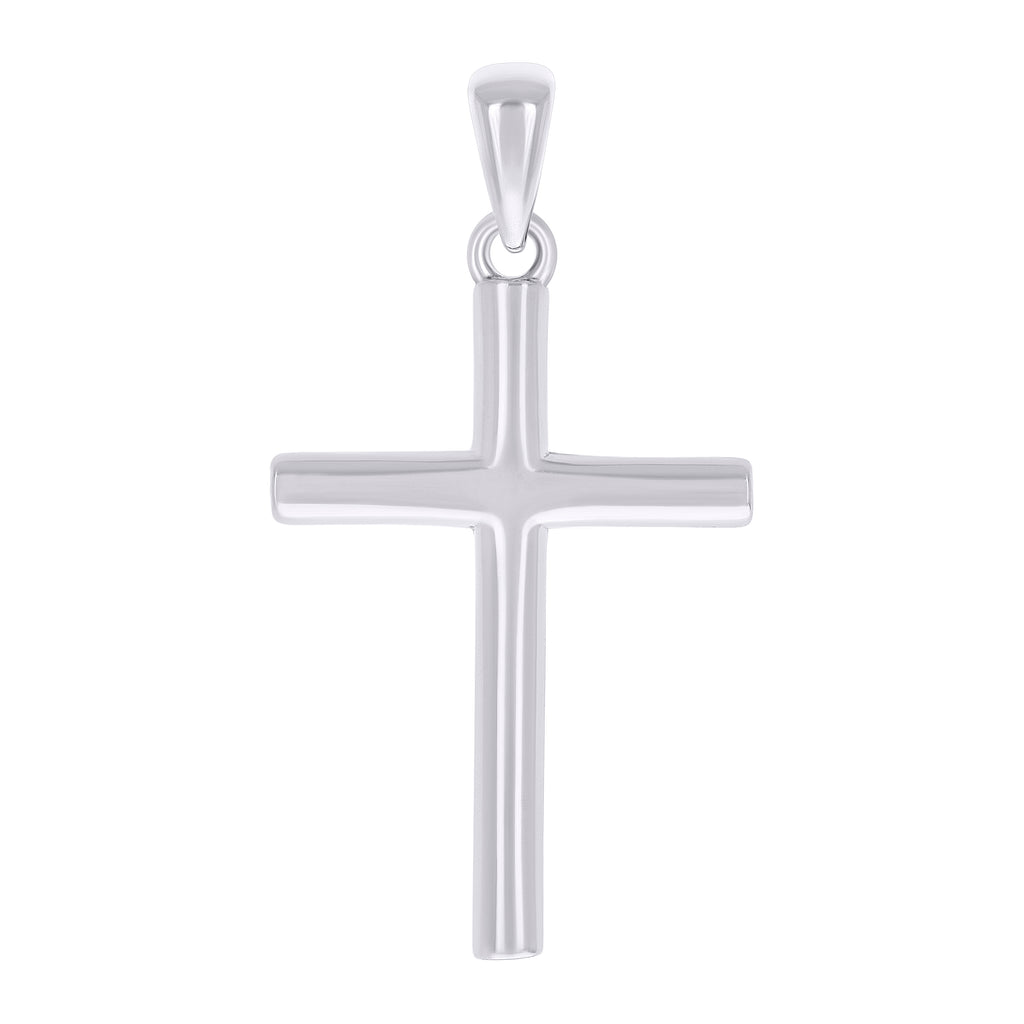 925 Sterling Silver Unisex Without CZ Cross Religious Charm Pendant