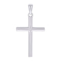 925 Sterling Silver Unisex Without CZ Cross Religious Charm Pendant