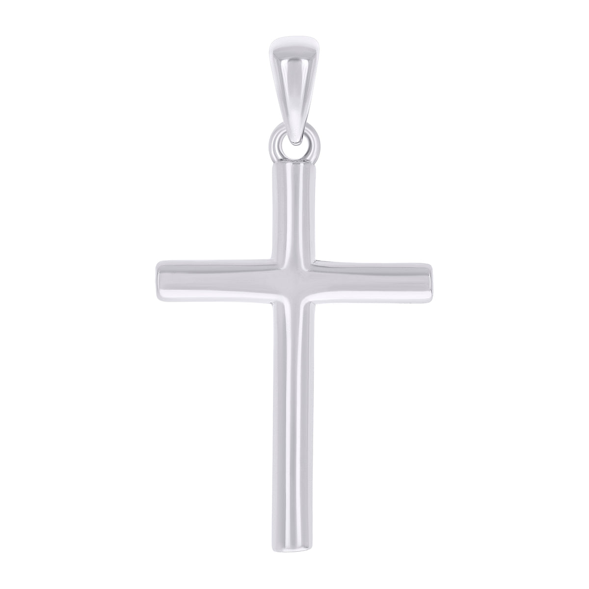 925 Sterling Silver Unisex Without CZ Cross Religious Charm Pendant