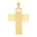 925 Sterling Silver Yellow-tone Unisex Without CZ Cross Religious Charm Pendant