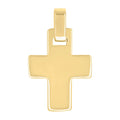 925 Sterling Silver Yellow-tone Unisex Without CZ Cross Religious Charm Pendant