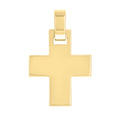 925 Sterling Silver Yellow-tone Unisex Without CZ Cross Religious Charm Pendant