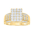 925 Sterling Silver Yellow-Tone Womens Cubic Zirconia Cinderella Ring Size 9