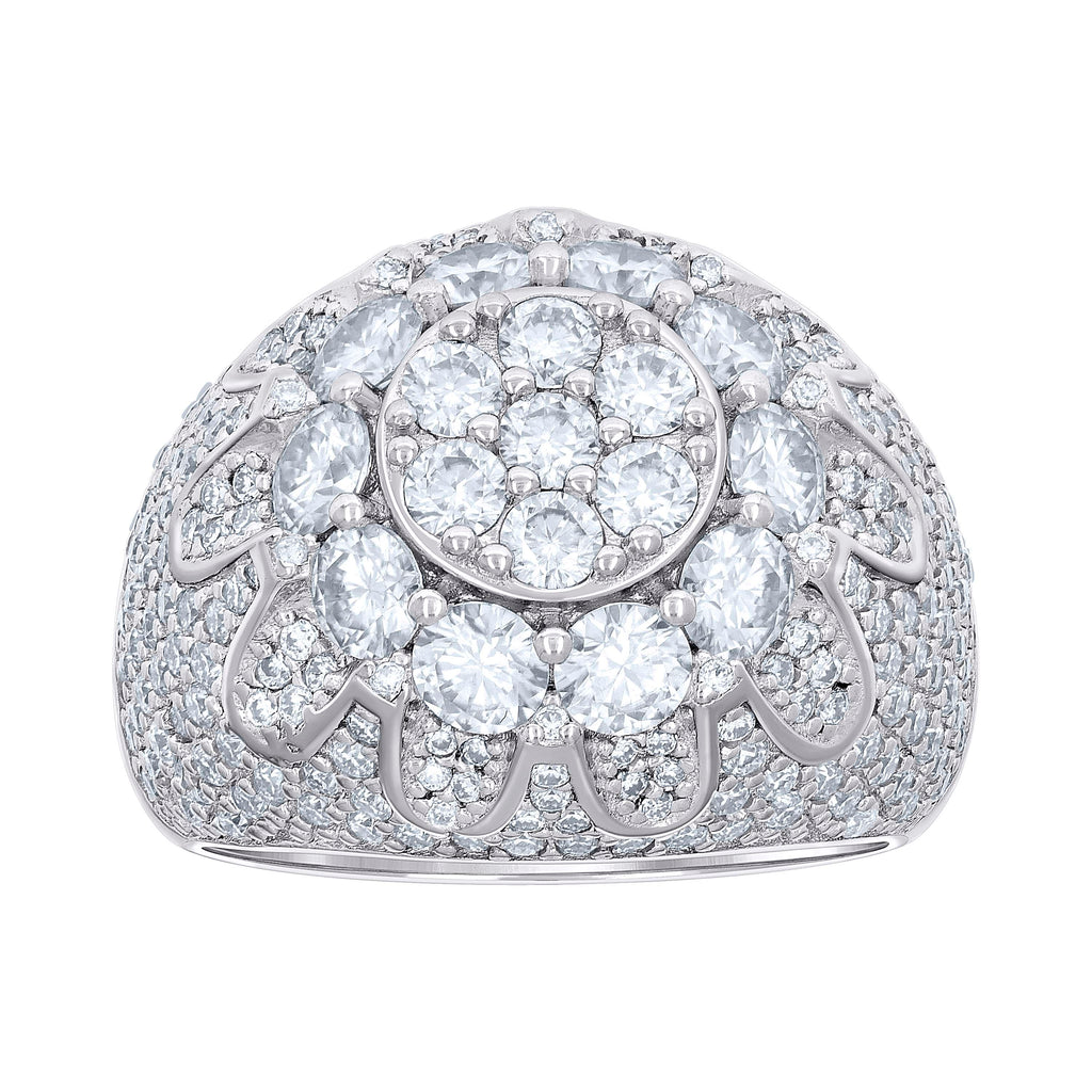 925 Sterling Silver Mens 6.52ct Moissanite Fashion Ring