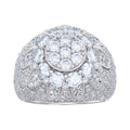 925 Sterling Silver Mens 6.52ct Moissanite Fashion Ring