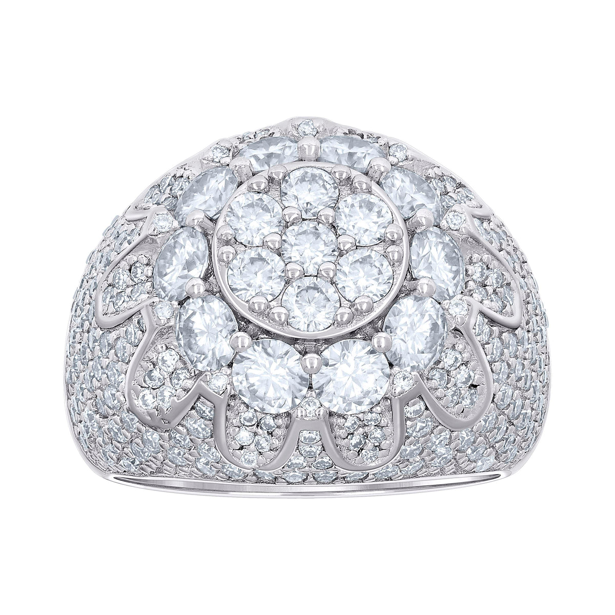 925 Sterling Silver Mens 6.52ct Moissanite Fashion Ring