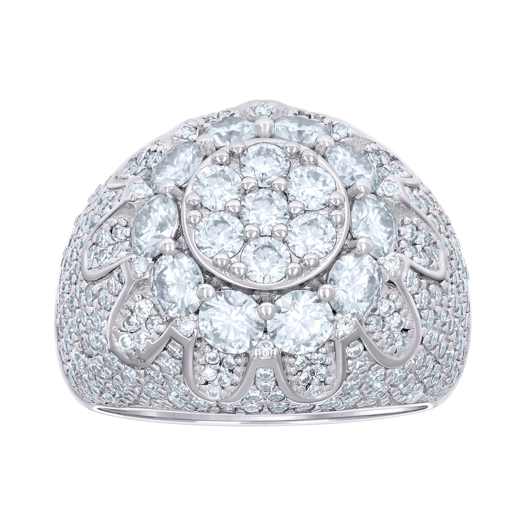925 Sterling Silver Mens 6.52ct Moissanite Fashion Ring Size 9