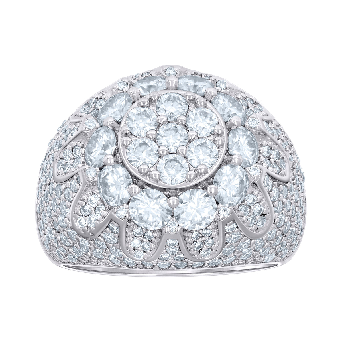 925 Sterling Silver Mens 6.52ct Moissanite Fashion Ring Size 9