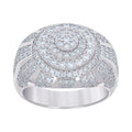 925 Sterling Silver Mens 2.45ct Moissanite Fashion Ring Size 10