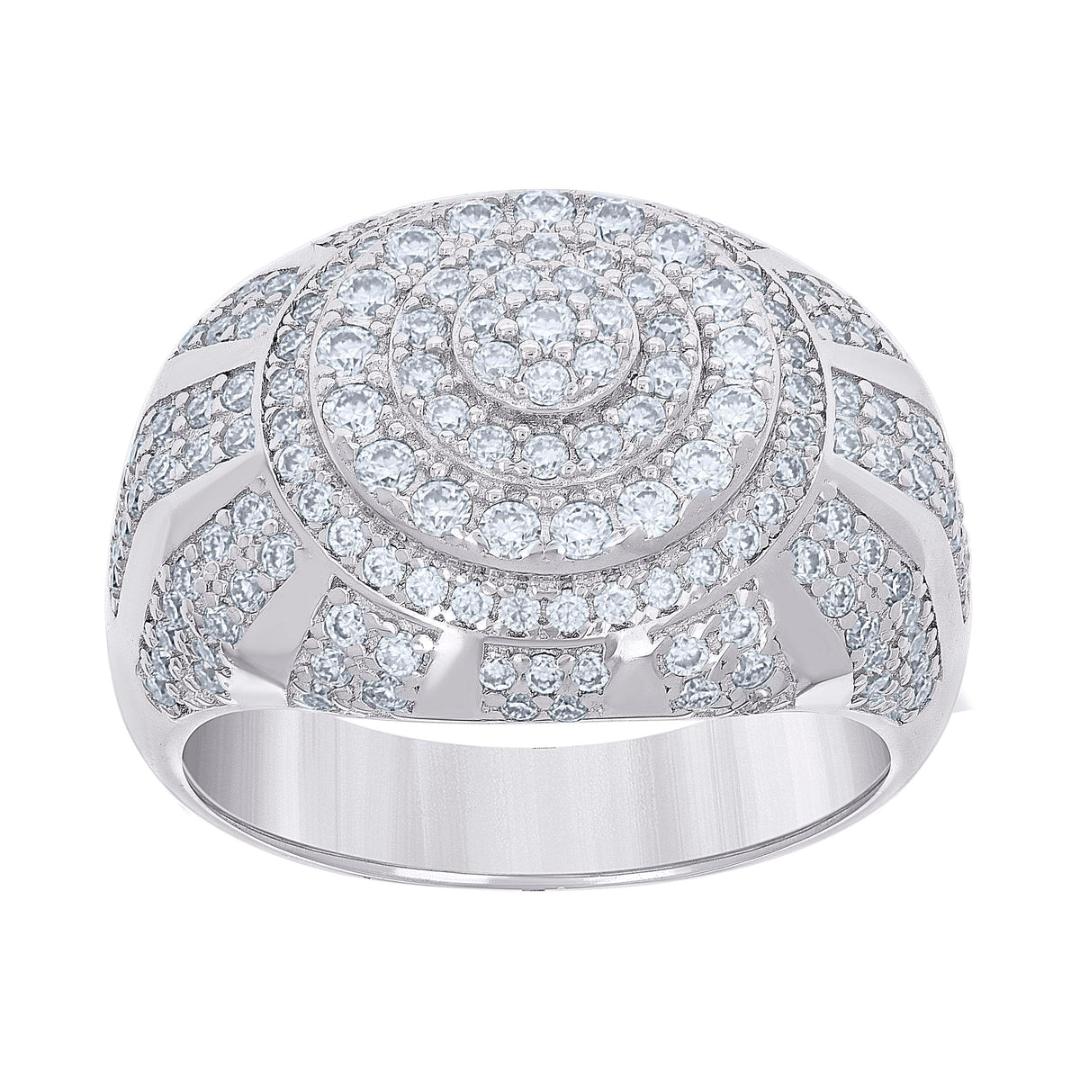 925 Sterling Silver Mens 2.45ct Moissanite Fashion Ring Size 10