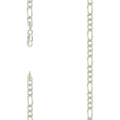 925 Silver Solid Pave Classic Figaro 5.0mm-16"