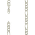 925 Silver Solid Pave Classic Figaro 9.5mm-18"
