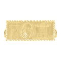 10K Yellow Gold Mens Two Finger 100 Dollar Bill Currency Ring