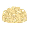 10K Yellow Gold Mens Nugget Fashion Ring