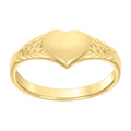 10K Yellow Gold Womens Heart Ring