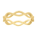 10K Yellow Gold Womens Infinity Love Ring