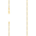 925 Silver Pave Super Flat Figaro Chain 3.6mm