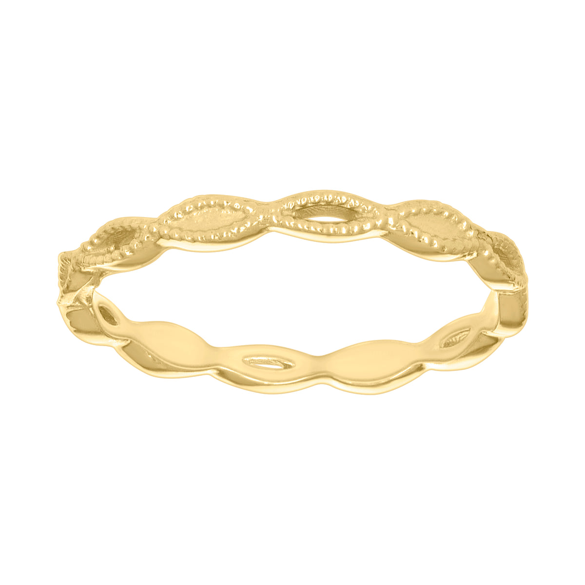 10K Yellow Gold Womens Infinity Love Ring