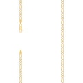 925 Silver Pave Super Flat Figaro Chain 4.0mm