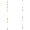 925 Silver Pave Super Flat Figaro Chain 4.7mm-20"