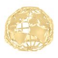 10K Yellow Gold Womens World Map Globe Maps Ring