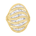 10K Two-tone Gold Womens Fashion Ring
