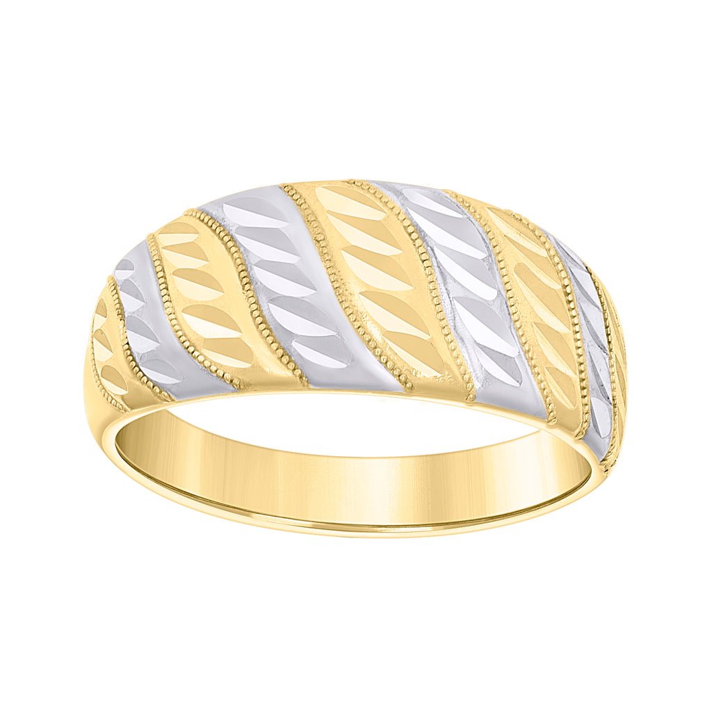 10K Two-tone Gold Womens Fashion Ring